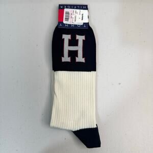 VTG Tommy Hillfiger Men Dress Socks 'H' Logo Combed Cotton Costa Rica Size 10-13